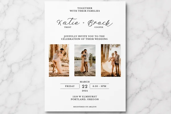 Wedding Invitation Envelope Printing design example 3