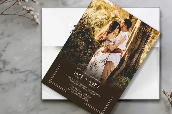 LDS Wedding Invitation Wording Guide design example 3