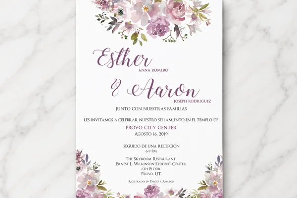 Wedding Invitation Envelope Printing design example 1