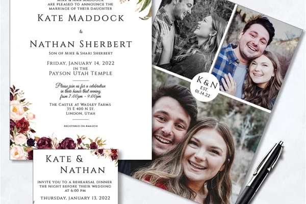 Temple Sealing Invitations & Announcements design example 4